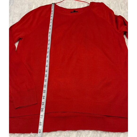 Kohl's APT. 9 Stretch Red Pleated Raglan Pullover Sweater Acrylic Women Size L - Picture 10 of 16